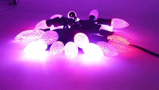 S20 C7 C9 Crystal Light Black Wire LED Programmable Ws2811 Christmas Lights