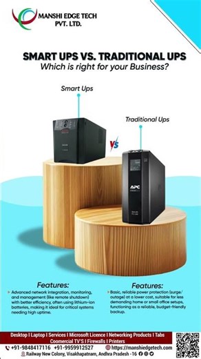 Smart UPS vs Traditional UPS | Best Power Backup for Business | Manshi Edge Tech