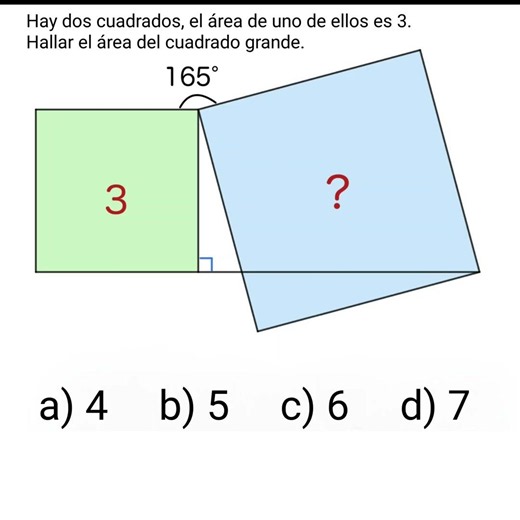 Find the area of the light blue square | Mathematics | Geometry
