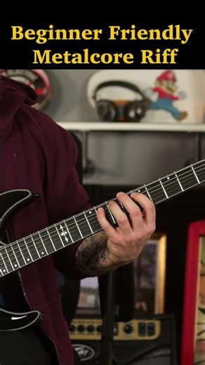 Beginner Friendly Metalcore Riff Lesson #metalcore #guitarplaying #metalriffs