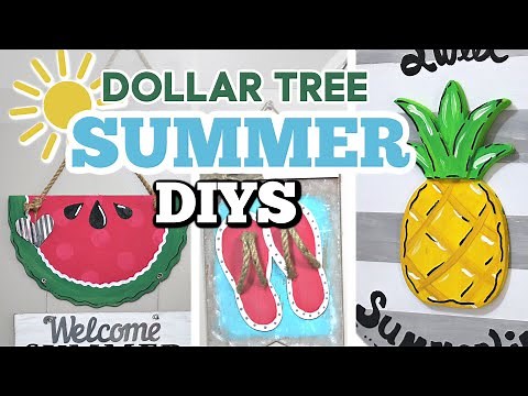 ☀ DIY DOLLAR TREE SUMMER DECOR IDEAS 2020 | FUN COLORFUL SUMMER DIYS | Krafts by Katelyn