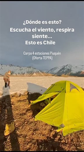 Carpa 4 estaciones Impermeable 5000mm Oferta $134.990 Pide al 56951326244 Catálogo en www.teppaoutdoor.cl #trekking #torresdelpaine #camping #4x4 | Teppa Outdoor