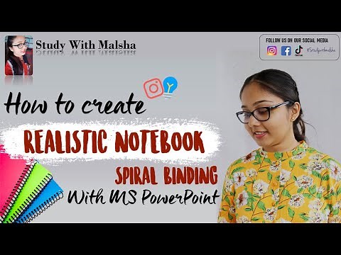 How to make a Realistic Notebook Design in PowerPoint | MS PowerPoint | Spiral binding