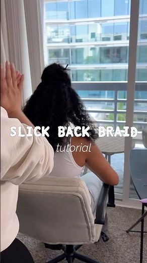 Slick Back Braid tutorial 🫶🏽 #slickback #longbraids #beauty
