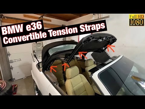 ￼BMW e36 Convertible Tension Straps function explained.