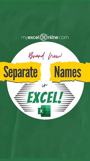 2.3K views · 30 reactions | ✂️ Check out this super easy trick to separate names in your spreadsheet. Click here to sharpen your Excel skills!  https://www.myexcelonline.com/blog #excel #msexcel #microsoftexcel #careerdevelopment #exceltips #exceltipsandtricks #excel101 #MyExcelOnline | myexcelonline.com | Facebook