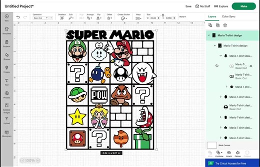 Super Mario Bros SVG: T-shirt Design, Cricut Vector (instant Download) - Etsy