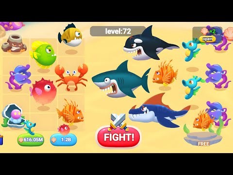 MERGE FISH VS PLANTS BATTLE - Merge Monster Battle, New Merge Master Strategy Gameplay