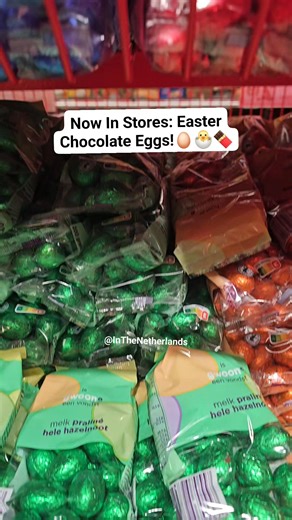 The first signs of spring are here! Assortments of white, milk, and dark chocolate eggs are beginning to hit the shelves here in the Netherlands. #EasterEggs #SpringIsComing #NowAvailable #Chocolate #HolidayShopping | In The Netherlands