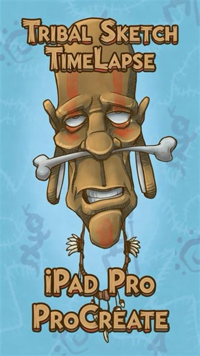I Drew This Tribal Art in 20 Seconds… 🔥 iPad Pro Timelapse