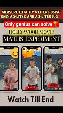 Can You Solve the Die Hard Water Jug Puzzle? (Only Geniuses Can!) #mathspuzzle #shorts #mathstricks