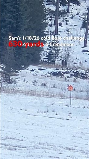 Sam’s 1/18/26 cold bore challenge. 6 Creedmoor. 630 yards. #tikka #6mm #rokslide