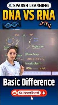 DNA vs RNA — Easy Biology Explanation 🔬