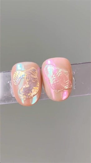 Working on alien skin/texture nails. Not quite there, but close! #nailart #chromenails #nails