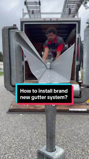 Step by step how to install brand new gutter system.. #gutters #homeimprovement