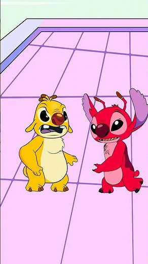 POV: Perfect Pose Challenge – Stitch Chooses Angel or Reuben? 🤔 #stitch #funny