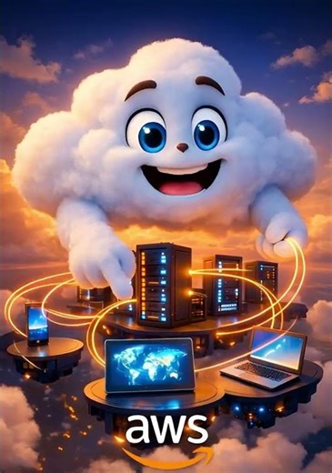 AWS Cloud Explained by a Talking Cloud ☁️ | Simple Tech Story #cloudcomputing #youtubeshorts