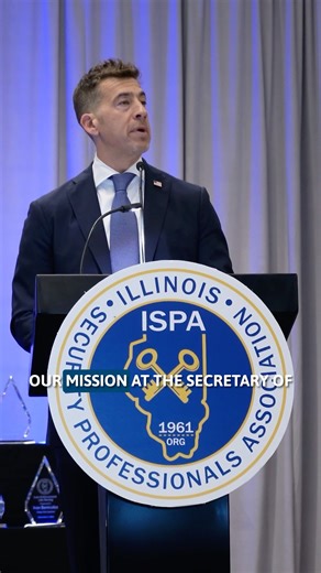 Honored to be recognized by Illinois Security Professionals Association with the “2025 Excellence in Public Service” Award. Our office will continue working with law enforcement to serve our communities while building a stronger, safer Illinois. | Illinois Secretary of State
