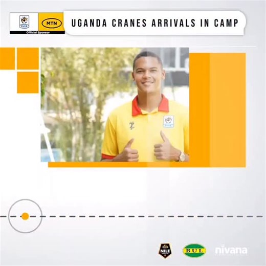 Uganda Cranes latest camp arrivals in Gaborone, Botswana. Bobosi Byaruhanga, Nafian Alionzi, Kenneth Semakula, Captain Khalid Aucho, Steven Mukwala and Toby Sibbick. #FIFAWorldCup Qualifiers | Uganda Cranes