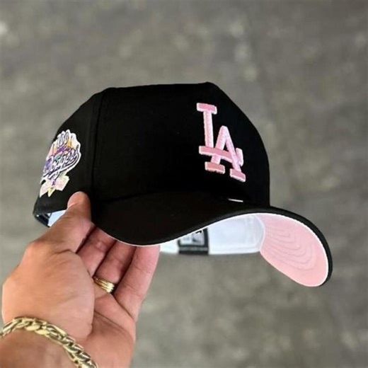 Black Pink New Era 9FORTY Los Angeles Dodgers Hat for Men & Women - Etsy