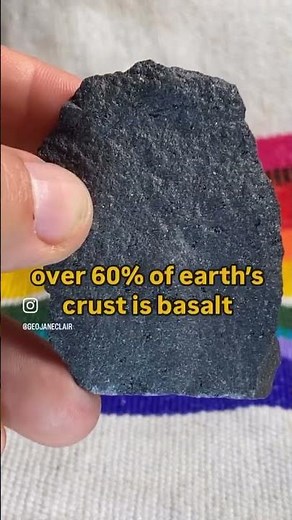 Basalt! ￼THE most common rock, period. 60% of earth’s crustal rocks is basalt. #scienceshorts