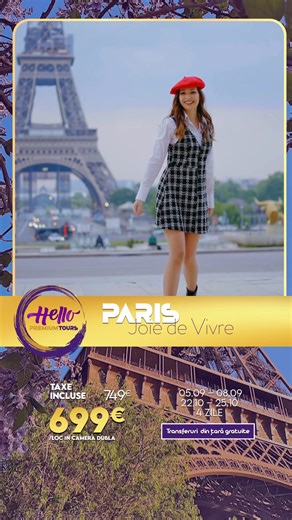 464 reactions · 18 shares | Descoperă Parisul – orașul iubirii, al artei și al rafinamentului! Plimbă-te pe străzi romantice, admiră Turnul Eiffel și lasă-te cucerit de atmosfera pariziană! Rezervă-ți vacanța acum și trăiește farmecul capitalei Franței! ❤️ | Hello Holidays | Facebook