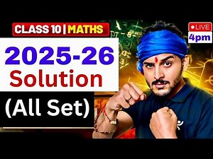 CBSE Class 10 MATHS Live Paper Solution🎯| All Sets | Board 2025-26 | Pranav Sir