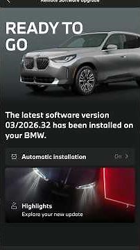 BMW Operating System 9 (iDrive 9) latest software version 03/2026.32