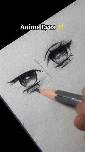 Drawing Anime Eyes tutorial ✨ #drawing #tutorial #howtodraw #eyes #art #shorts