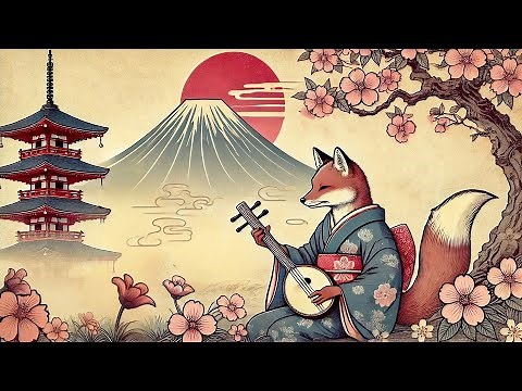 A Fox’s Song Traditional Shamisen Melodies in Japan | Relaxing Background Music for Working or Study