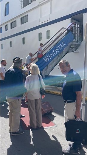 Boarding a Windstar cruise ship