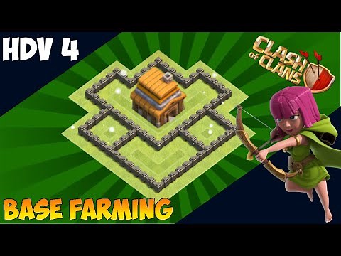 HDV 4 farming ressources 2021 AVEC LIEN | PROTECTION DES RESSOURCES | Clash of Clans
