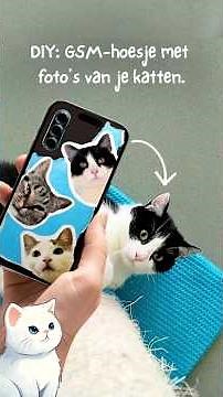 Maak zelf een telefoonhoesje voor je GSM met foto's van je kat(ten) 😻| #diy #katten #telefoonhoesje