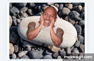 the rock on Make a GIF