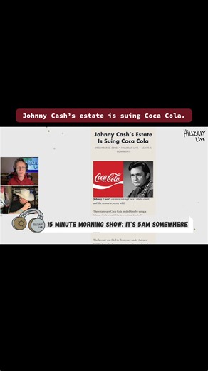 Johnny Cash’s estate is suing Coca Cola. #johnnycash #countrymusic #news #hillbillylive