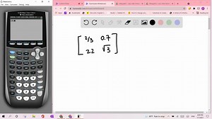SOLVED:Use a graphing calculator to find the inverse of each matrix. Give as many decimal places as the calculator shows. [    (2)/(3)    0.7      22    √(3)]