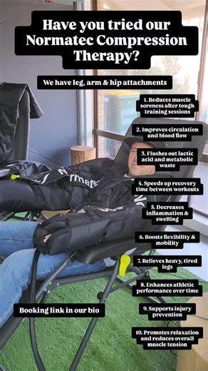 10 Reasons You’ll Love NormaTec Compression If you haven’t tried compression therapy yet… this is your sign Whether you’re training hard, on your feet all day, or just need a reset — NormaTec is a game changer. Book in at Shock & Thaw and feel the difference for yourself #ShockAndThaw #SportsRecovery #CompressionTherapy #NormaTec #MuscleRecovery #AthleteRecovery #MandurahBusiness #MandurahLife #MandurahSports #ColdPlunge #Sauna #LegRecovery #ActiveRecovery #TrainRecoverRepeat #GameChanger | Shoc
