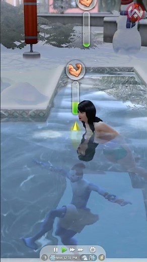 Death By Cold Weather (Drowning In A Pool) - The Sims 4