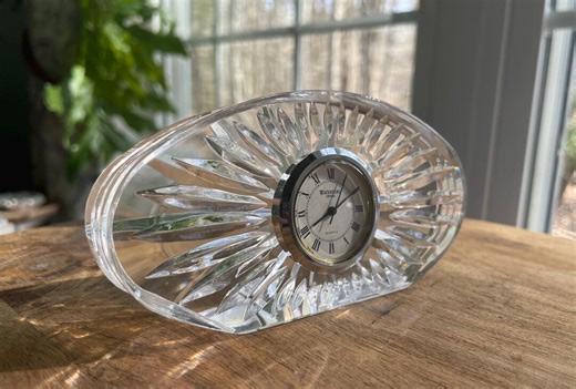 Waterford Crystal Desk Clock - Etsy