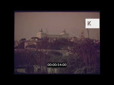 1980s Rome Rooftops Landmarks Sunset Night