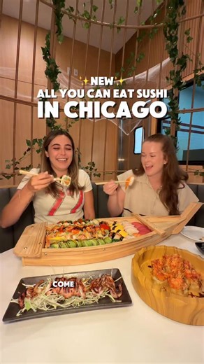 Chicago sushi lovers, you have to check out @sushiloopchicago in Lincoln Square 🍣 Lunch is $23.99 and dinner is $31.99 a person! Highly recommend bringing your crew and splitting a sushi boat so you can try all their signature rolls! If you want a free meal, play their stopwatch game – it exactly 10.00 seconds in your meal is on Sushi Loop! #chicagogram #thingstodoinchicago #chicagofood #chicagoeats #chicagofoodie #chicagorestaurants #chicagosushi #lincolnsquare #lincolnsquarechicago | Kaylee J