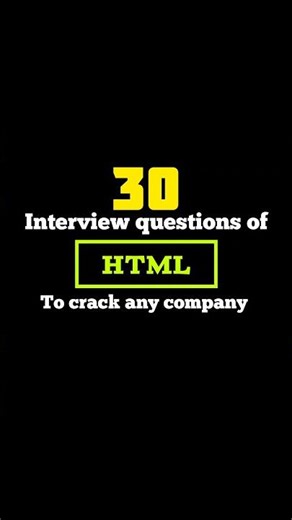 Crack your next web dev interview with these 🔥 Top 30 HTML Questions!
