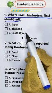 🦠 Hantavirus Facts Quiz 😨Can You Guess All 7 Correctly? 🤯 #hantavirus #sciencequiz #shorts