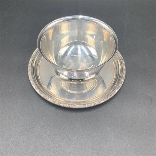 Vintage Towle Silver Plate Condiment Bowl With Saucer Rope Edge Detail Nuts Candy Sauce Server 7.5" - Etsy