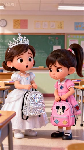 The schoolbag sewn by mom's hands is truly a limited edition #2d #cartoon #animation