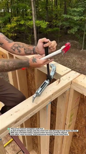 Perfectly Straight Wall Framing Tool #Construction #Carpentry #USA