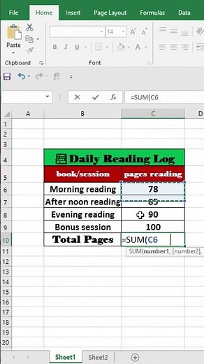 Daily Reading Log in Excel 📚 | Track Your Reading Habits Easily #excelshorts