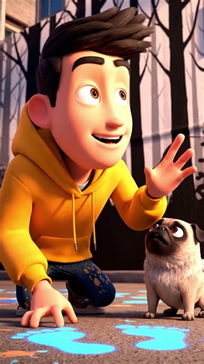 CutePupDog | Poor Dog’s Paint Accident Turns Into a Heartwarming Masterpiece 🎨🐾 #cute #dog #shorts