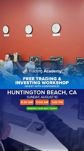 HUNTINGTON BEACH!!! Learn About the Markets in a Trading Class. 🏫 In-Person or Online Class Options 📊 Knowledgeable Instructors 🤝 No Experience Required 📈 Focused on Fundamentals Reserve Your Spot in Trading Academy’s Free Intro Class! 💡 | Trading Academy