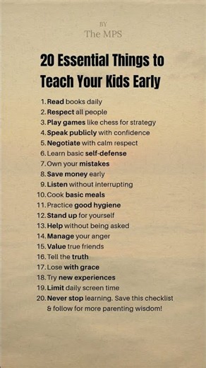 Things to Teach Your Kids #Parenting #LifeSkills #Family